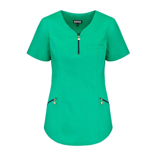 Women's medical blouse with a zipper EMMA III