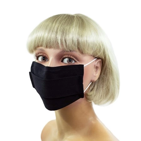 Black cotton protective mask