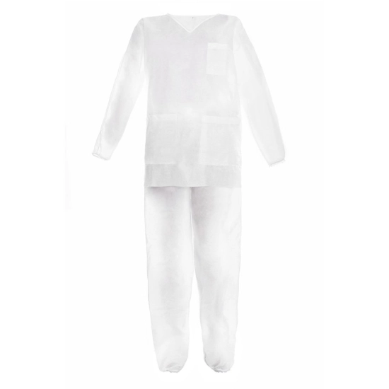 White medical protective suit