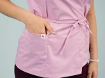 Bluza medyczna damska na wiązanie ULA różowa