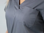 Meclo bluza medyczna damska szara IGA dekolt w serek